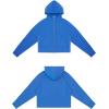 imageTHE GYM PEOPLE Womens FullZip Up Hoodies Jacket Fleece Workout Crop Tops Sweatshirts with Pockets Thumb HoleSea Blue