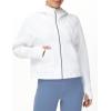 imageTHE GYM PEOPLE Womens FullZip Up Hoodies Jacket Fleece Workout Crop Tops Sweatshirts with Pockets Thumb HoleWhite