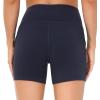 imageTHE GYM PEOPLE Womens High Waist Workout Shorts Breathable Dolphin Split Elastic Lounge Yoga ShortsNavy Blue