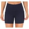 imageTHE GYM PEOPLE Womens High Waist Workout Shorts Breathable Dolphin Split Elastic Lounge Yoga ShortsNavy Blue