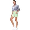 imageTHE GYM PEOPLE Womens High Waist Workout Shorts Breathable Dolphin Split Elastic Lounge Yoga ShortsPale Green