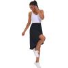 imageTHE GYM PEOPLE Womens High Waist Wrap Ruffle Hem Asymmetric Skort High Low Flowy Midi Skirt with ShortsBlack