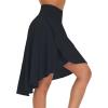 imageTHE GYM PEOPLE Womens High Waist Wrap Ruffle Hem Asymmetric Skort High Low Flowy Midi Skirt with ShortsBlack