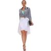 imageTHE GYM PEOPLE Womens High Waist Wrap Ruffle Hem Asymmetric Skort High Low Flowy Midi Skirt with ShortsWhite