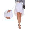 imageTHE GYM PEOPLE Womens High Waist Wrap Ruffle Hem Asymmetric Skort High Low Flowy Midi Skirt with ShortsWhite