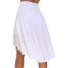 imageTHE GYM PEOPLE Womens High Waist Wrap Ruffle Hem Asymmetric Skort High Low Flowy Midi Skirt with ShortsWhite