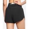imageTHE GYM PEOPLE Womens High Waisted Worktout Shorts Quick Dry Running Athletic Shorts with Mesh Liner Zipper PocketBlack