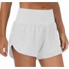 imageTHE GYM PEOPLE Womens High Waisted Worktout Shorts Quick Dry Running Athletic Shorts with Mesh Liner Zipper PocketBright Grey