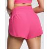 imageTHE GYM PEOPLE Womens High Waisted Worktout Shorts Quick Dry Running Athletic Shorts with Mesh Liner Zipper PocketBright Pink