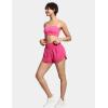 imageTHE GYM PEOPLE Womens High Waisted Worktout Shorts Quick Dry Running Athletic Shorts with Mesh Liner Zipper PocketBright Pink