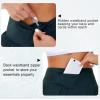imageTHE GYM PEOPLE Womens High Waisted Worktout Shorts Quick Dry Running Athletic Shorts with Mesh Liner Zipper PocketDark Blue Green