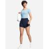 imageTHE GYM PEOPLE Womens High Waisted Worktout Shorts Quick Dry Running Athletic Shorts with Mesh Liner Zipper PocketDark Navy Blue