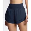 imageTHE GYM PEOPLE Womens High Waisted Worktout Shorts Quick Dry Running Athletic Shorts with Mesh Liner Zipper PocketDark Navy Blue