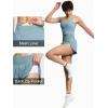 imageTHE GYM PEOPLE Womens High Waisted Worktout Shorts Quick Dry Running Athletic Shorts with Mesh Liner Zipper PocketDenim Blue