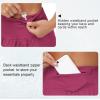 imageTHE GYM PEOPLE Womens High Waisted Worktout Shorts Quick Dry Running Athletic Shorts with Mesh Liner Zipper PocketFuchsia