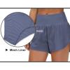 imageTHE GYM PEOPLE Womens High Waisted Worktout Shorts Quick Dry Running Athletic Shorts with Mesh Liner Zipper PocketInk Blue