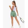 imageTHE GYM PEOPLE Womens High Waisted Worktout Shorts Quick Dry Running Athletic Shorts with Mesh Liner Zipper PocketJasmine Green