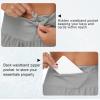 imageTHE GYM PEOPLE Womens High Waisted Worktout Shorts Quick Dry Running Athletic Shorts with Mesh Liner Zipper PocketLavender Grey