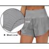 imageTHE GYM PEOPLE Womens High Waisted Worktout Shorts Quick Dry Running Athletic Shorts with Mesh Liner Zipper PocketLavender Grey