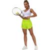 imageTHE GYM PEOPLE Womens High Waisted Worktout Shorts Quick Dry Running Athletic Shorts with Mesh Liner Zipper PocketLight Yellow