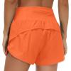 imageTHE GYM PEOPLE Womens High Waisted Worktout Shorts Quick Dry Running Athletic Shorts with Mesh Liner Zipper PocketOrange