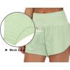 imageTHE GYM PEOPLE Womens High Waisted Worktout Shorts Quick Dry Running Athletic Shorts with Mesh Liner Zipper PocketPale Green