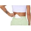 imageTHE GYM PEOPLE Womens High Waisted Worktout Shorts Quick Dry Running Athletic Shorts with Mesh Liner Zipper PocketPale Green