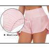 imageTHE GYM PEOPLE Womens High Waisted Worktout Shorts Quick Dry Running Athletic Shorts with Mesh Liner Zipper PocketPink