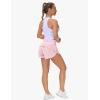imageTHE GYM PEOPLE Womens High Waisted Worktout Shorts Quick Dry Running Athletic Shorts with Mesh Liner Zipper PocketPink