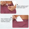 imageTHE GYM PEOPLE Womens High Waisted Worktout Shorts Quick Dry Running Athletic Shorts with Mesh Liner Zipper PocketRose Red