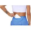 imageTHE GYM PEOPLE Womens High Waisted Worktout Shorts Quick Dry Running Athletic Shorts with Mesh Liner Zipper PocketSea Blue