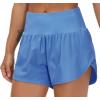 imageTHE GYM PEOPLE Womens High Waisted Worktout Shorts Quick Dry Running Athletic Shorts with Mesh Liner Zipper PocketSea Blue