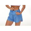 imageTHE GYM PEOPLE Womens High Waisted Worktout Shorts Quick Dry Running Athletic Shorts with Mesh Liner Zipper PocketSea Blue