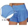 imageTHE GYM PEOPLE Womens High Waisted Worktout Shorts Quick Dry Running Athletic Shorts with Mesh Liner Zipper PocketSea Blue