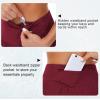 imageTHE GYM PEOPLE Womens High Waisted Worktout Shorts Quick Dry Running Athletic Shorts with Mesh Liner Zipper PocketWine Red