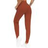 imageTHE GYM PEOPLE Womens Joggers Pants Lightweight Athletic Leggings Tapered Lounge Pants for Workout Yoga RunningBrick Red