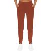 imageTHE GYM PEOPLE Womens Joggers Pants Lightweight Athletic Leggings Tapered Lounge Pants for Workout Yoga RunningBrick Red