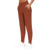 imageTHE GYM PEOPLE Womens Joggers Pants Lightweight Athletic Leggings Tapered Lounge Pants for Workout Yoga RunningBrick Red