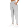 imageTHE GYM PEOPLE Womens Joggers Pants Lightweight Athletic Leggings Tapered Lounge Pants for Workout Yoga RunningBright Grey
