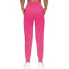 imageTHE GYM PEOPLE Womens Joggers Pants Lightweight Athletic Leggings Tapered Lounge Pants for Workout Yoga RunningBright Pink
