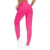 imageTHE GYM PEOPLE Womens Joggers Pants Lightweight Athletic Leggings Tapered Lounge Pants for Workout Yoga RunningBright Pink