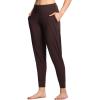 imageTHE GYM PEOPLE Womens Joggers Pants Lightweight Athletic Leggings Tapered Lounge Pants for Workout Yoga RunningBrown