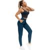 imageTHE GYM PEOPLE Womens Joggers Pants Lightweight Athletic Leggings Tapered Lounge Pants for Workout Yoga RunningDark Blue Green