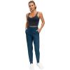 imageTHE GYM PEOPLE Womens Joggers Pants Lightweight Athletic Leggings Tapered Lounge Pants for Workout Yoga RunningDark Blue Green
