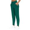 imageTHE GYM PEOPLE Womens Joggers Pants Lightweight Athletic Leggings Tapered Lounge Pants for Workout Yoga RunningDark Green