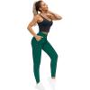 imageTHE GYM PEOPLE Womens Joggers Pants Lightweight Athletic Leggings Tapered Lounge Pants for Workout Yoga RunningDark Green