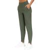 imageTHE GYM PEOPLE Womens Joggers Pants Lightweight Athletic Leggings Tapered Lounge Pants for Workout Yoga RunningOlive Green