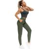 imageTHE GYM PEOPLE Womens Joggers Pants Lightweight Athletic Leggings Tapered Lounge Pants for Workout Yoga RunningOlive Green