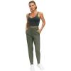 imageTHE GYM PEOPLE Womens Joggers Pants Lightweight Athletic Leggings Tapered Lounge Pants for Workout Yoga RunningOlive Green