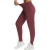 imageTHE GYM PEOPLE Womens Joggers Pants Lightweight Athletic Leggings Tapered Lounge Pants for Workout Yoga RunningWine Red